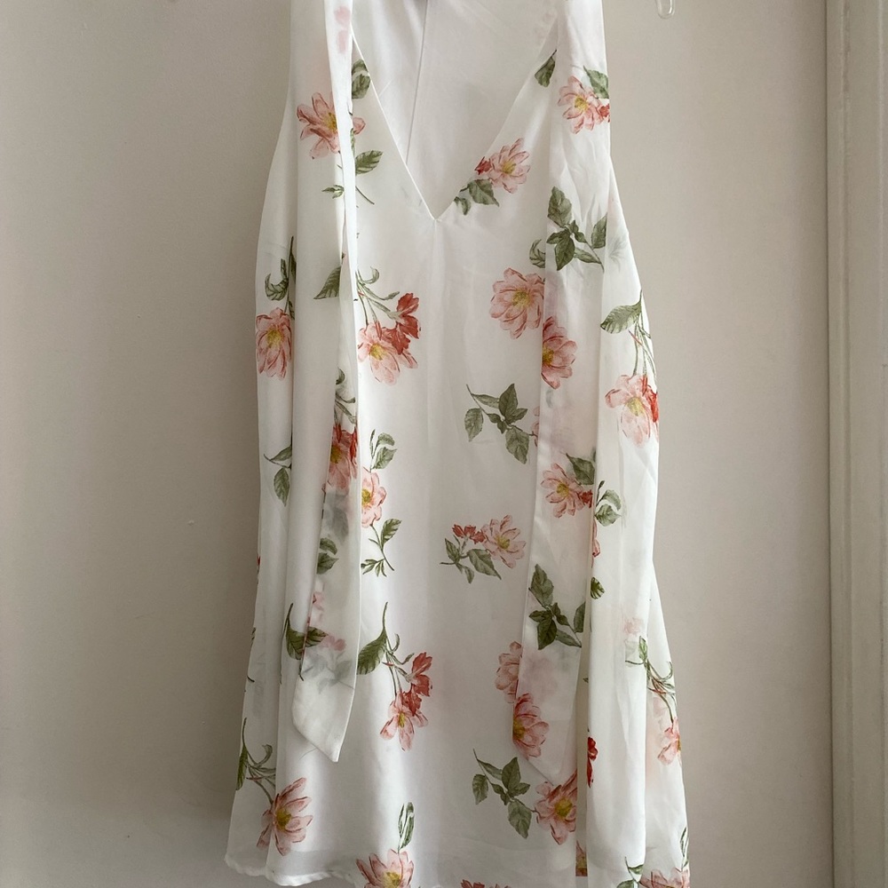 Forever 21 White and Pink Floral Dress